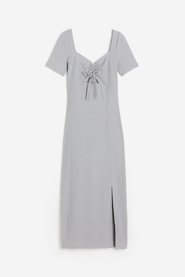 H&M Cut-out Bodycon Dress Light Grey