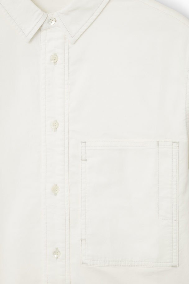 COS Utility Cotton Overshirt White