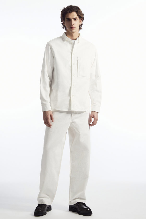 COS Utility Cotton Overshirt White