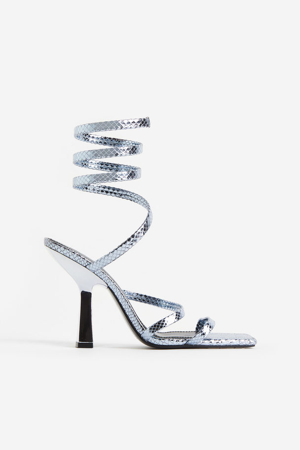 H&M Sandals Silver-coloured
