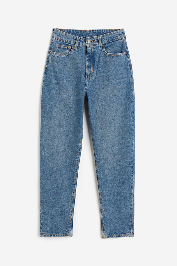 H&M Slim Mom High Ankle Jeans Denimblauw