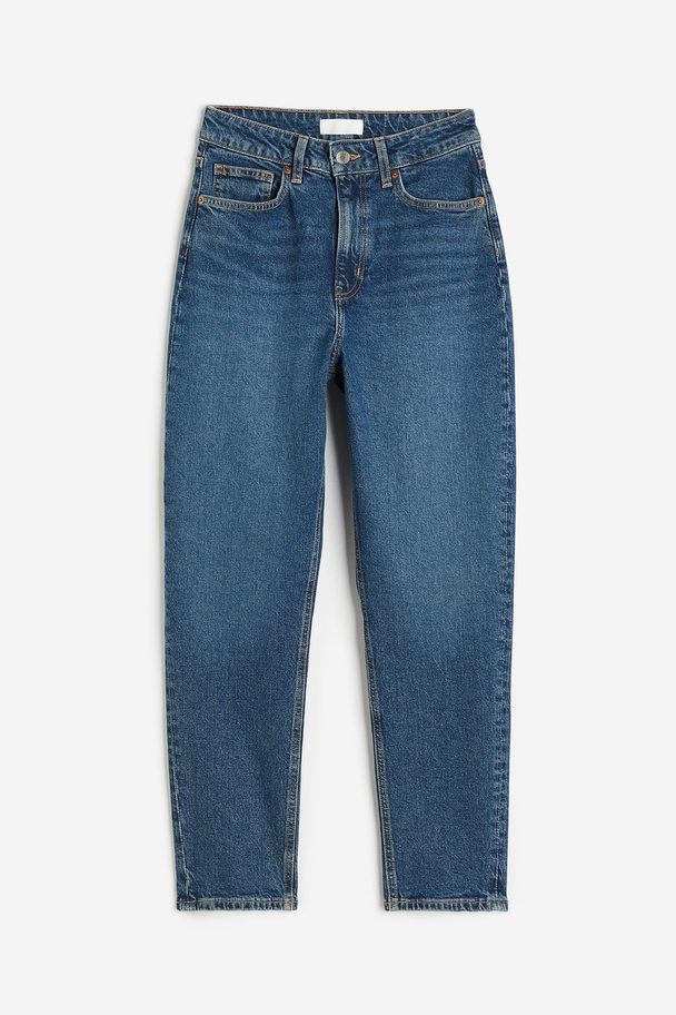 H&M Slim Mom High Ankle Jeans Denimblau