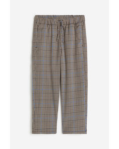 Straight Joggers Beige/checked