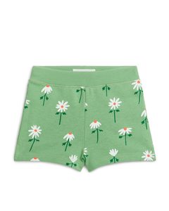 Shorts mit Print Grün/Blumen