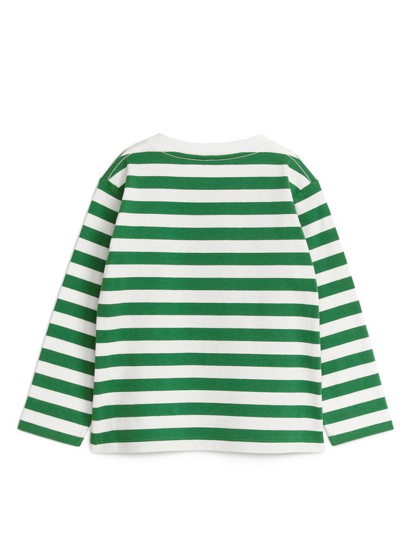 ARKET Long-sleeved T-shirt Green/off White