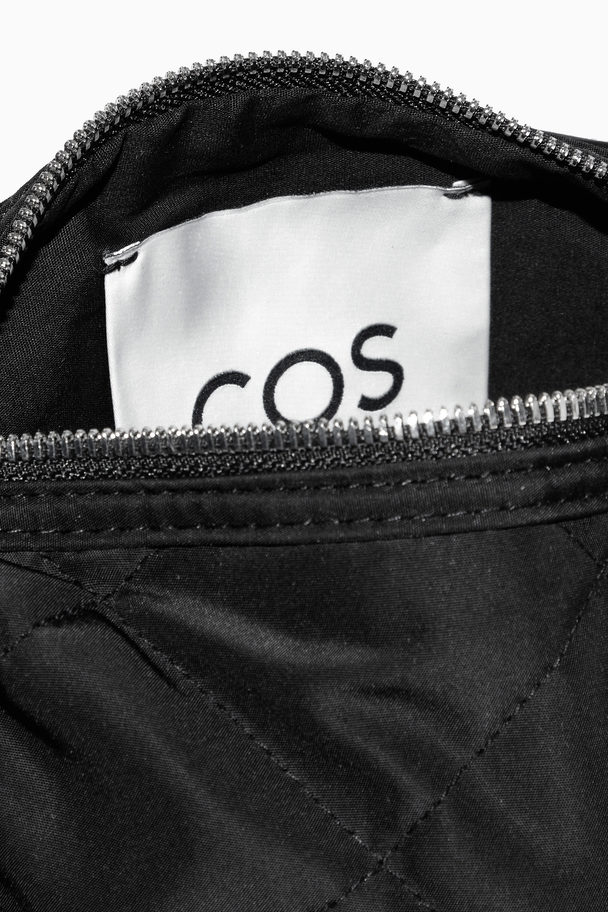 COS Mini Diamond-quilted Crossbody Black