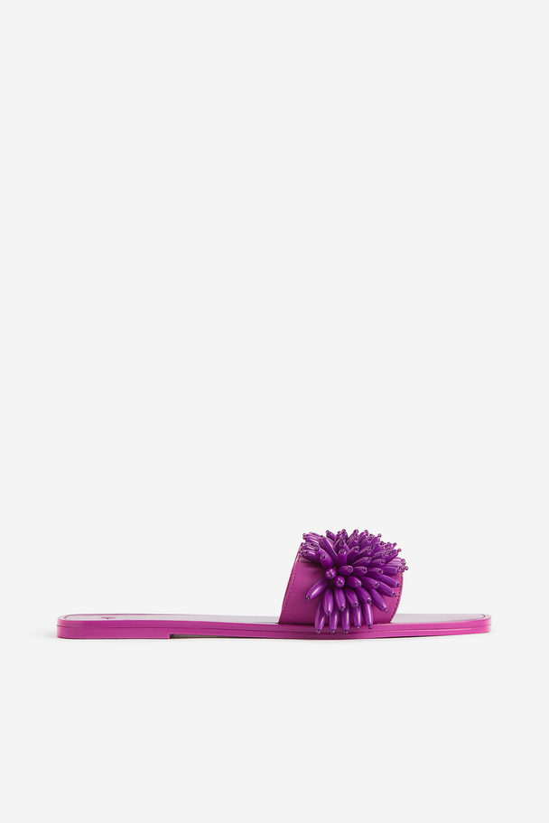 H&M Beaded Slides Purple