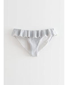 Bikini-briefs Med Volanger Blå/vit