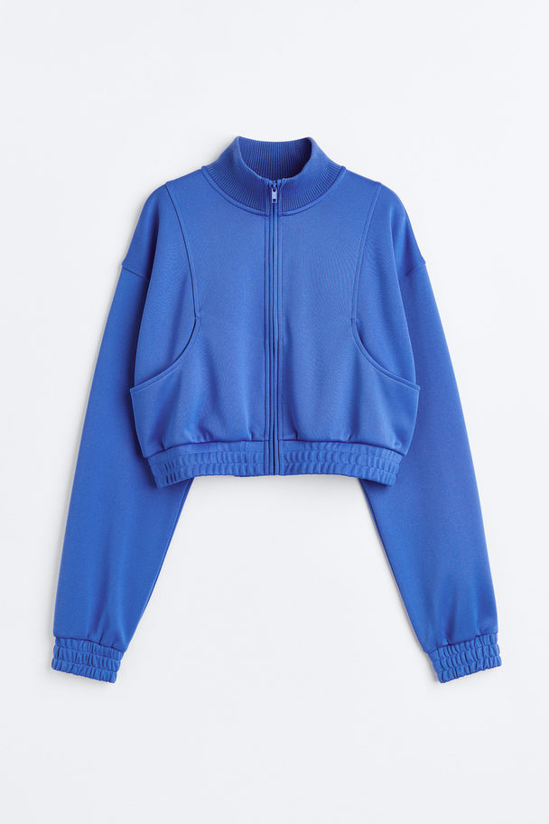 H&M Drymove™ Zip-through Sports Jacket Bright Blue