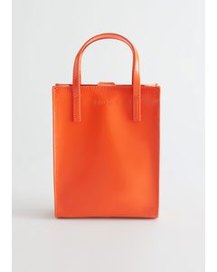 Vertical Mini Tote Bag Orange