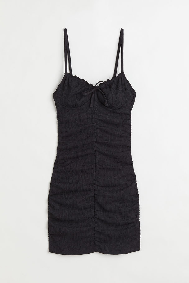 H&M Draped Dress Black