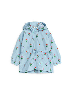 Shell Jacket Dusty Blue/florals