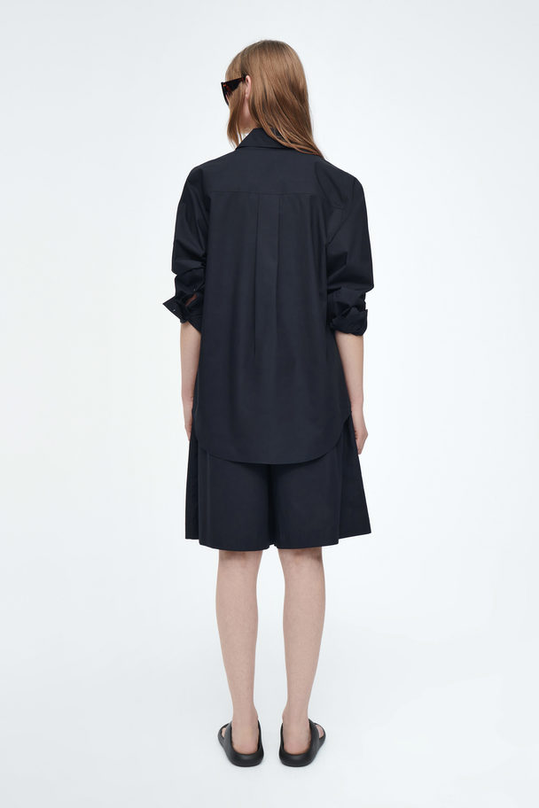 COS Minimal Cotton Shirt Navy