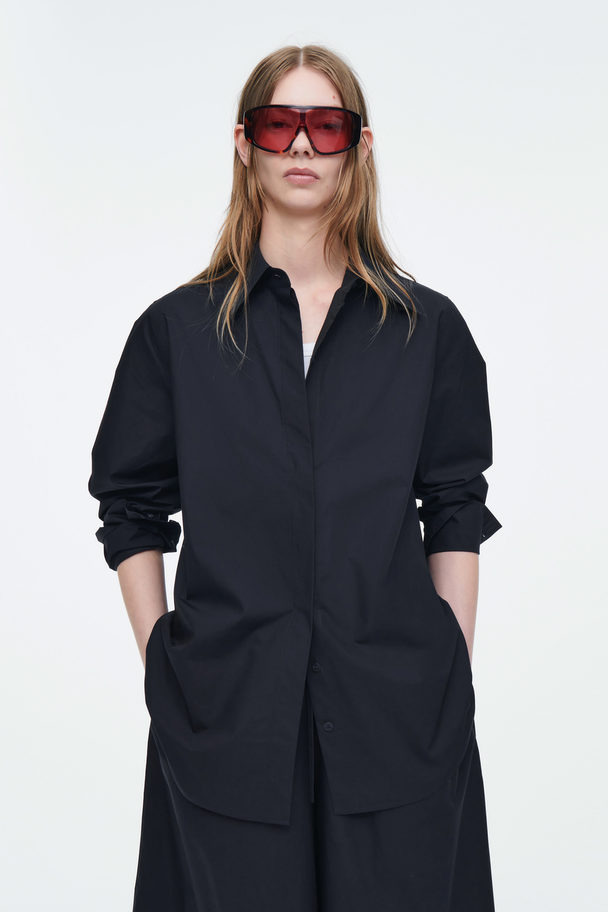 COS Minimal Cotton Shirt Navy