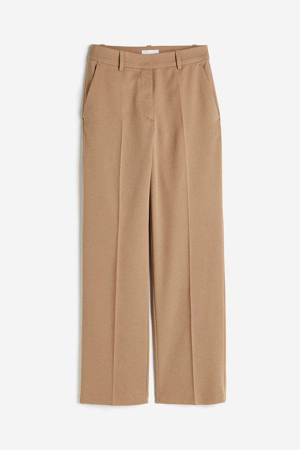 H&M Tailored Twill Trousers Beige