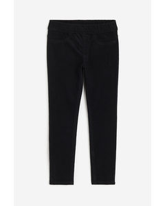 Corduroy Treggings Black