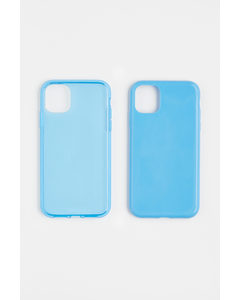 Set Van 2 Iphone-cases Blauw