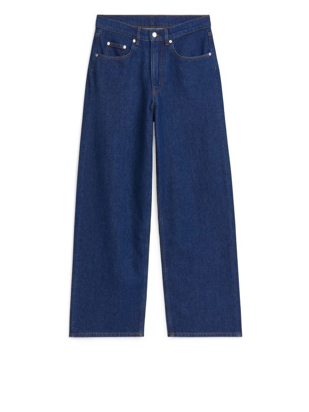 ARKET Lark Ruimvallende Jeans Donkerblauw