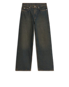 Lark Jeans Med Lös Passform Mörkblå