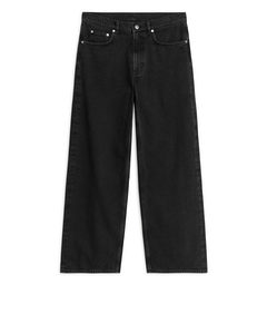 Lark Ruimvallende Jeans Gewassen Zwart