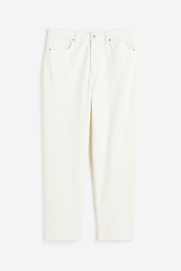 H&M H&m+ 90s Straight High Jeans Hvid