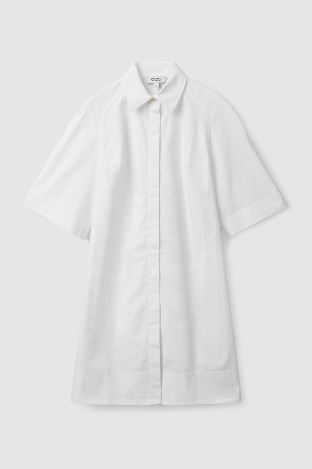 COS Oversized Short-sleeved Shirt Dress White