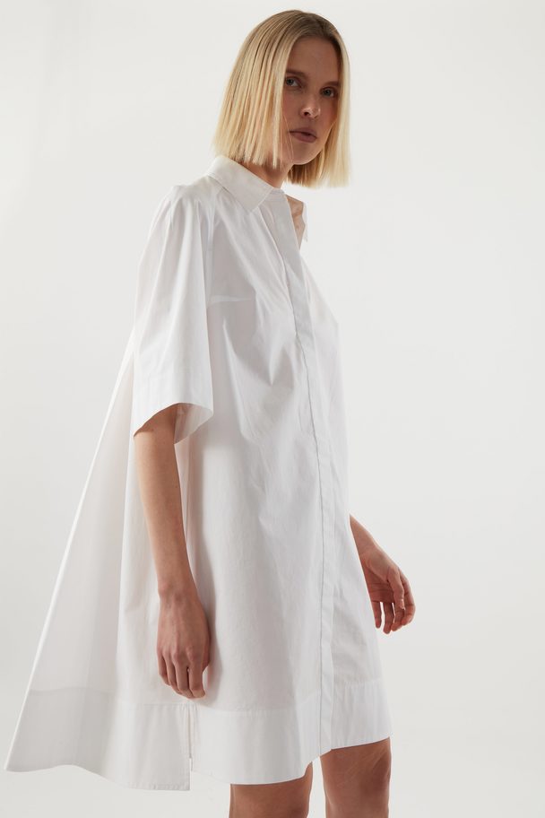 COS Oversized Short-sleeved Shirt Dress White
