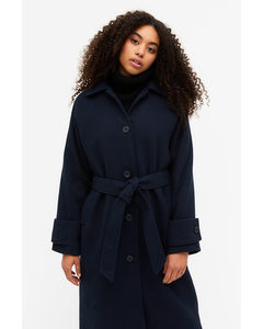 Tailored Coat Dark Blue