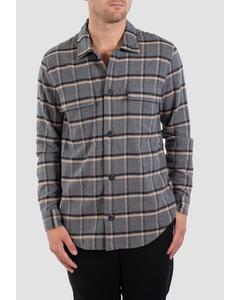 Dean Checked Overshirt - Checked Grey