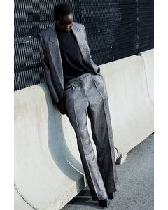 Shimmering Trousers Dark Grey/silver-coloured
