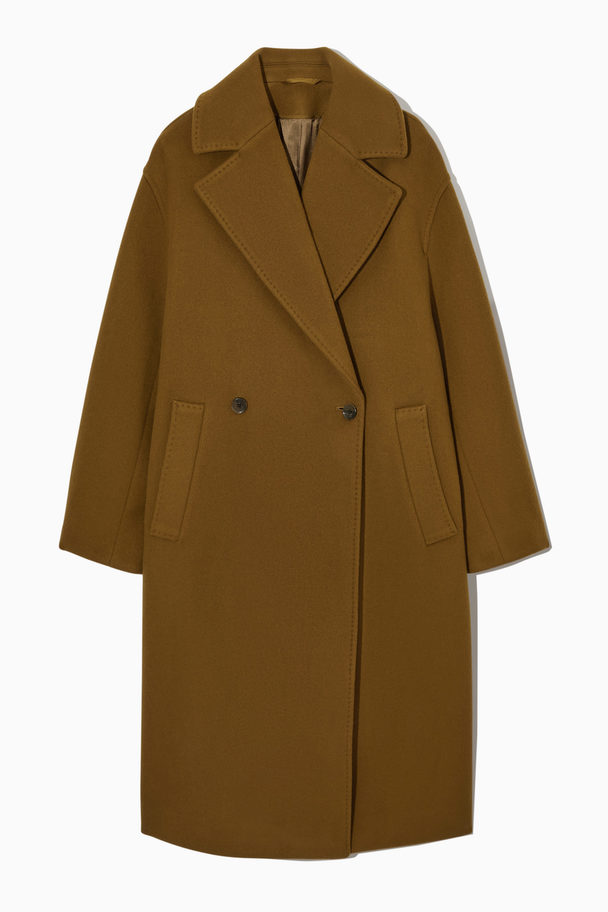 COS Oversized Double-breasted Wool Coat Brown