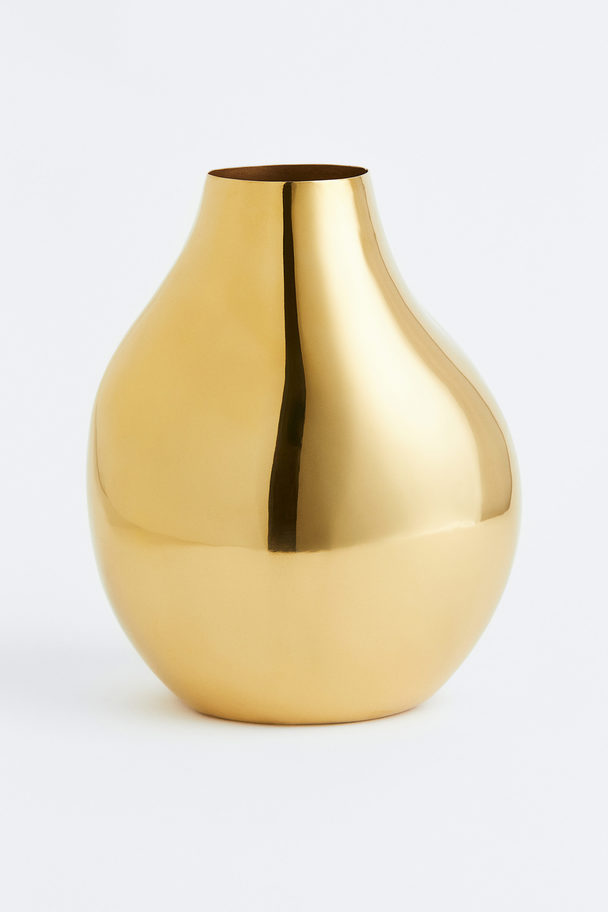 H&M HOME Large Metal Vase Gold-coloured