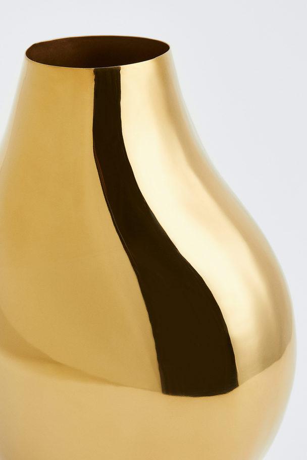 H&M HOME Large Metal Vase Gold-coloured