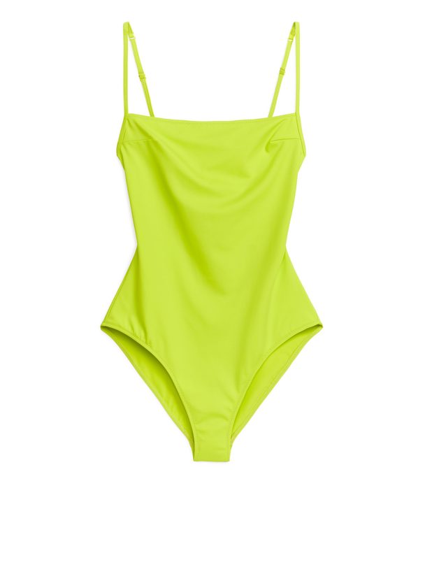 ARKET Square-neck Swimsuit Yellow