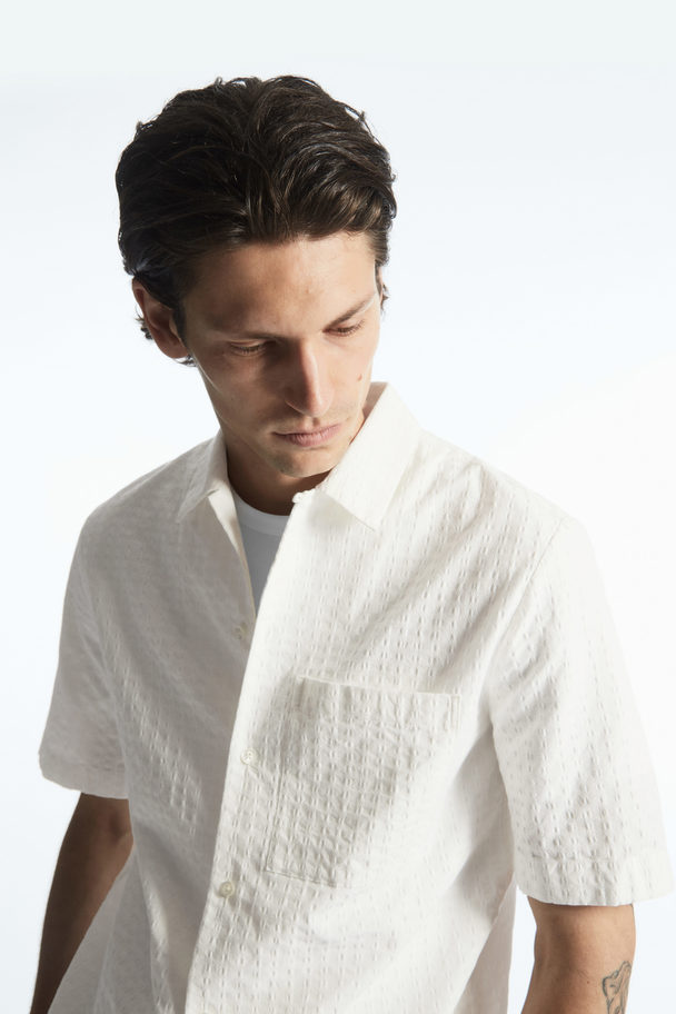 COS Crochet Short-sleeve Shirt White