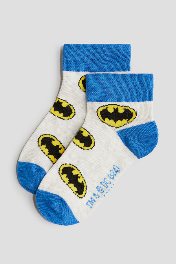 H&M 5er-Pack Socken Blau/Batman