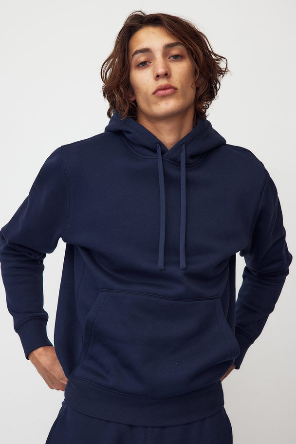 H&M Drymove™ Regular Fit Sports Hoodie Navy Blue