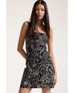 Strappy Dress Black/floral