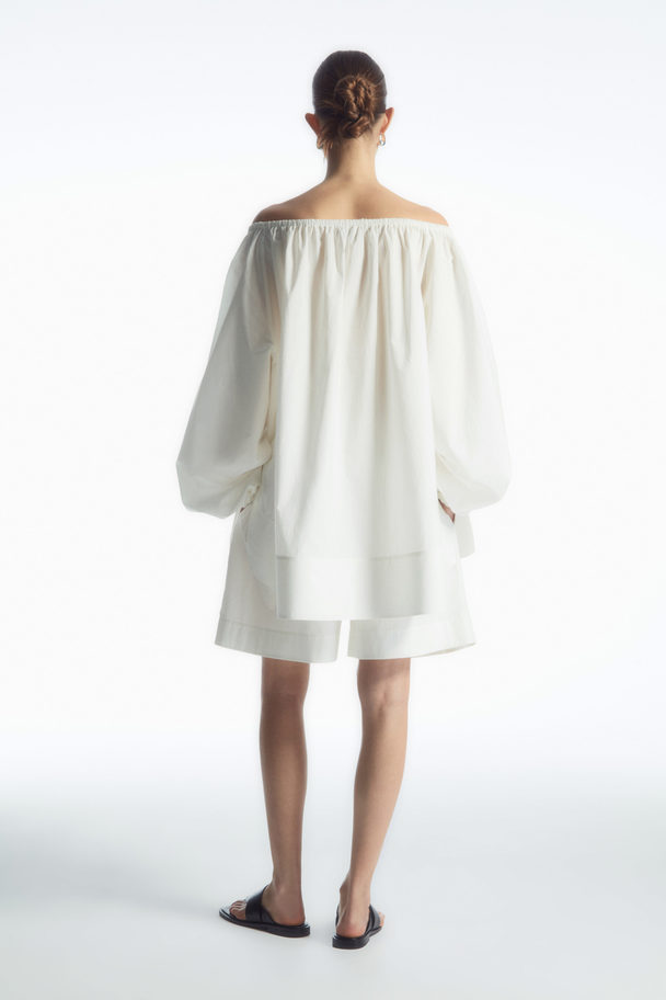 COS Gathered Drawstring Shorts White