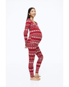 Mama Pyjamas Red/patterned