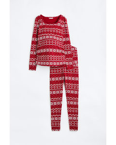Mama Pyjamas Red/patterned