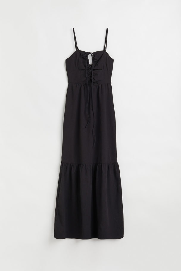 H&M Long Cut-out Dress Black