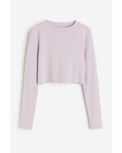 Long-sleeved Jersey Top Lilac