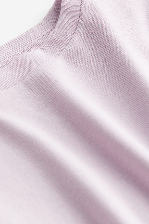 H&M Long-sleeved Jersey Top Lilac