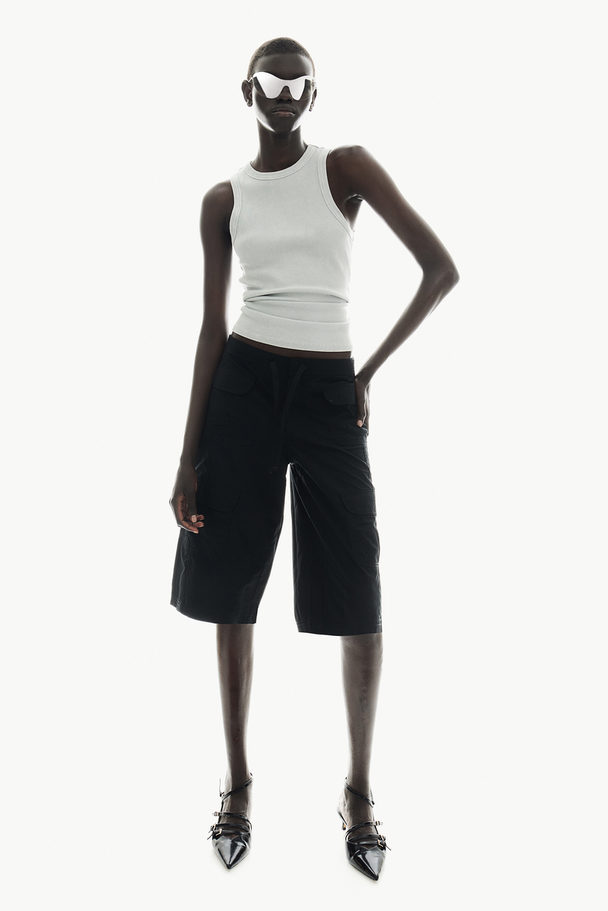 H&M Cargoshorts I Bermudastil Sort