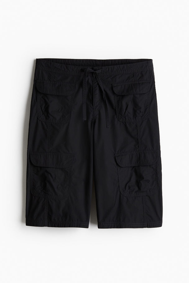 H&M Cargoshorts I Bermudastil Sort