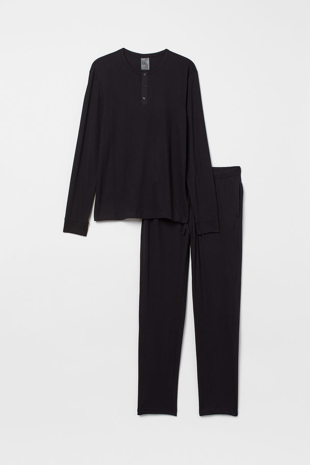 H&M Jersey Pyjamas Black