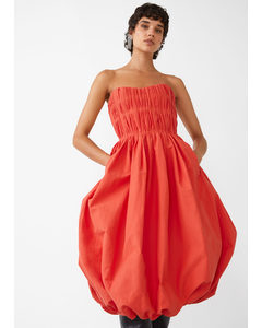 Midi-kjole Med Ballon-pasform Orange