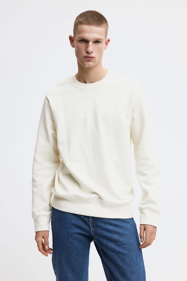 H&M Regular Fit Sweatshirt White