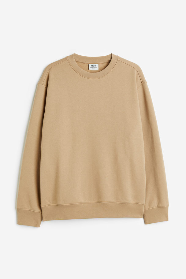 H&M Sweatshirt in Regular Fit Beige